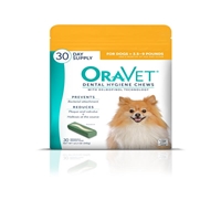 Oravet Dental Chews, 30 ct | Extra Small Dogs up to 10 lbs 