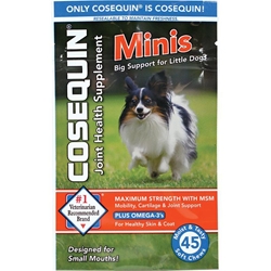 Cosequin Minis Joint Supplement for Small Dogs, Max Strength w/MSM plus Omega-3s, 45 Soft Chews