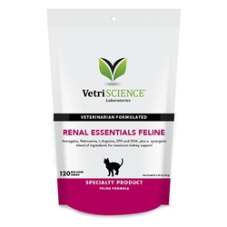VetriScience Renal Essentials for Cats, 120 Bite-Sized Chews