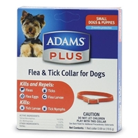 Adams Plus Flea and Tick Collar for Small Dogs & Puppies, Up to 15 Neck