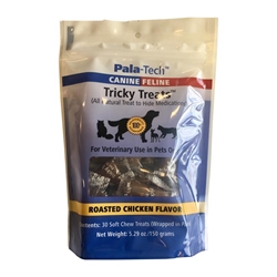 Pala-Tech Canine / Feline Tricky Treats, 30 Soft Chews, Roasted Chicken Flavor