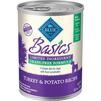 Blue Buffalo Basics Turkey and Potato Recipe Adult Dog Food, (12 X 12.5 oz) Cans
