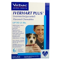 Iverhart Plus for Dogs 1-25 lbs, Blue, 6 Pack