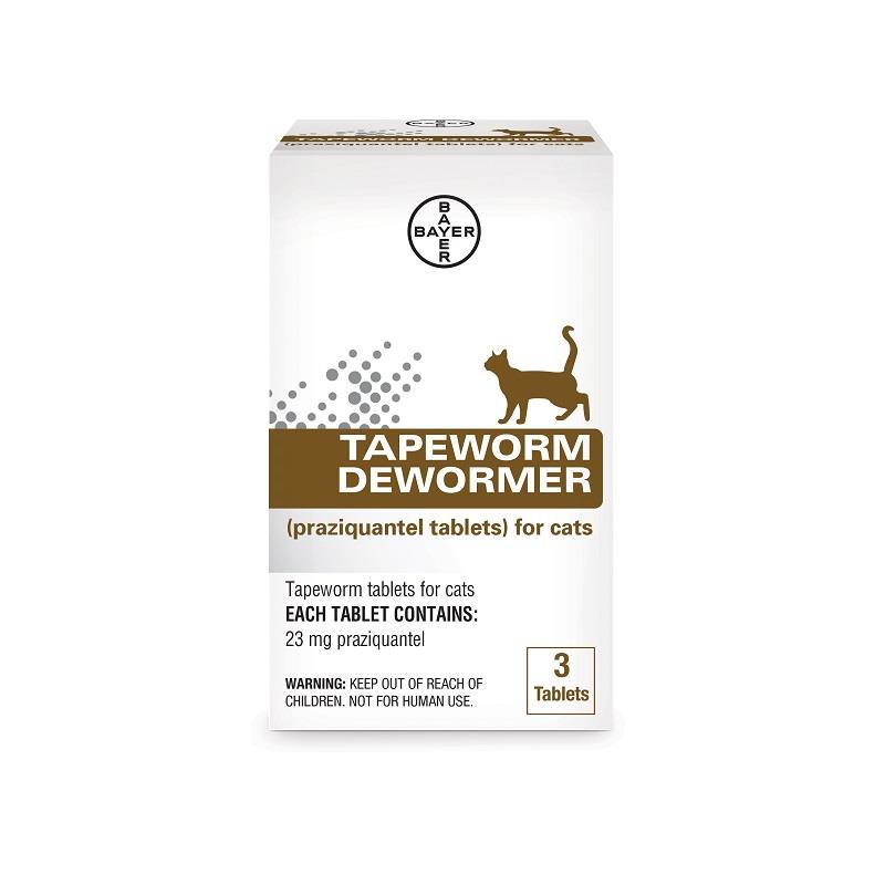 Tapeworm Dewormer for Cats, 3 Tablets