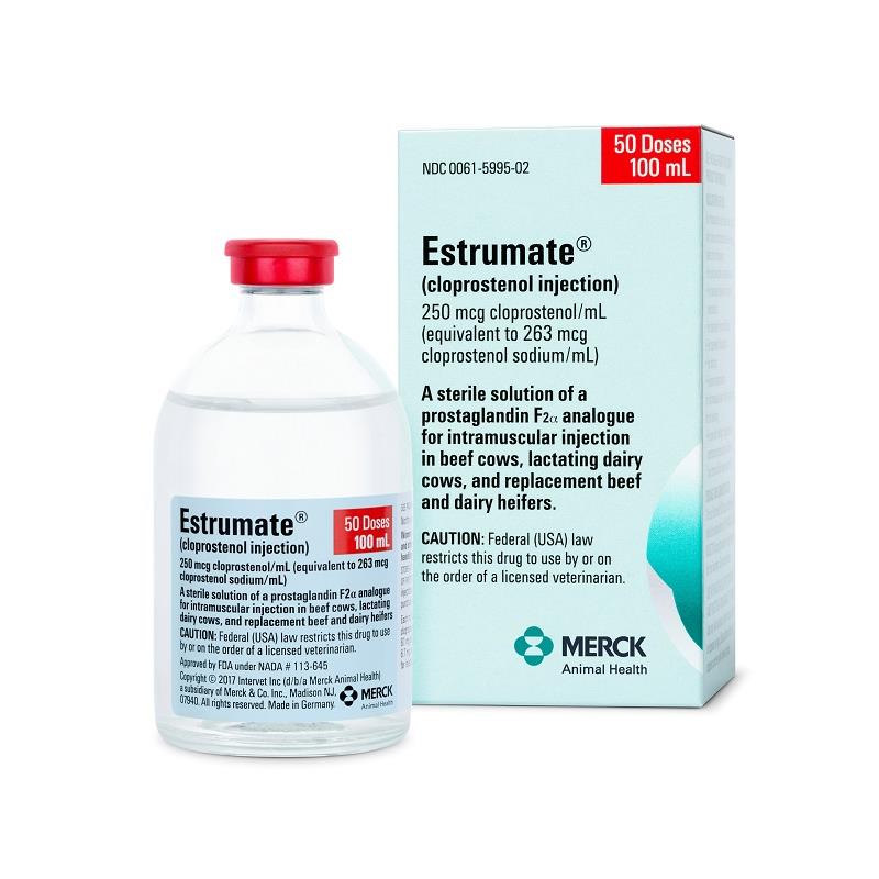 Estrumate (Cloprostenol Sodium), 50 ds/100 ml Vial