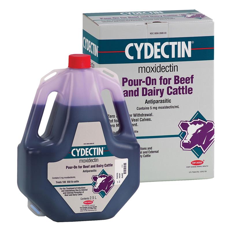 Cydectin Pour-On for Beef and Dairy Cattle, 2.5 litre