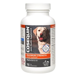 Cosequin Maximum Strength Plus MSM & HA for Dogs, 75 Chew Tabs