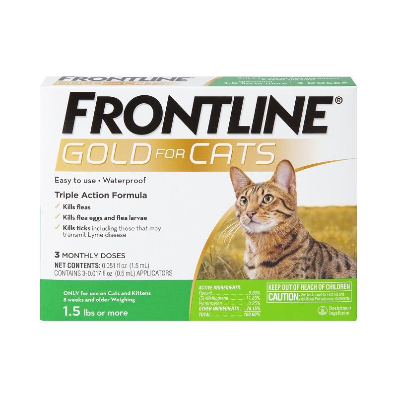 Frontline Gold for Cats and Kittens, 3 Month Supply