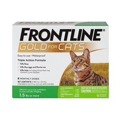 Frontline Gold for Cats and Kittens, 6 Month Supply