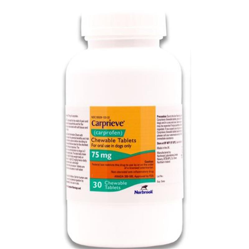Carprieve (Carprofen) Chewable Tablets 75 mg 30 Ct.