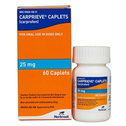 Carprieve (Carprofen) Caplets 25 mg 60 Ct.
