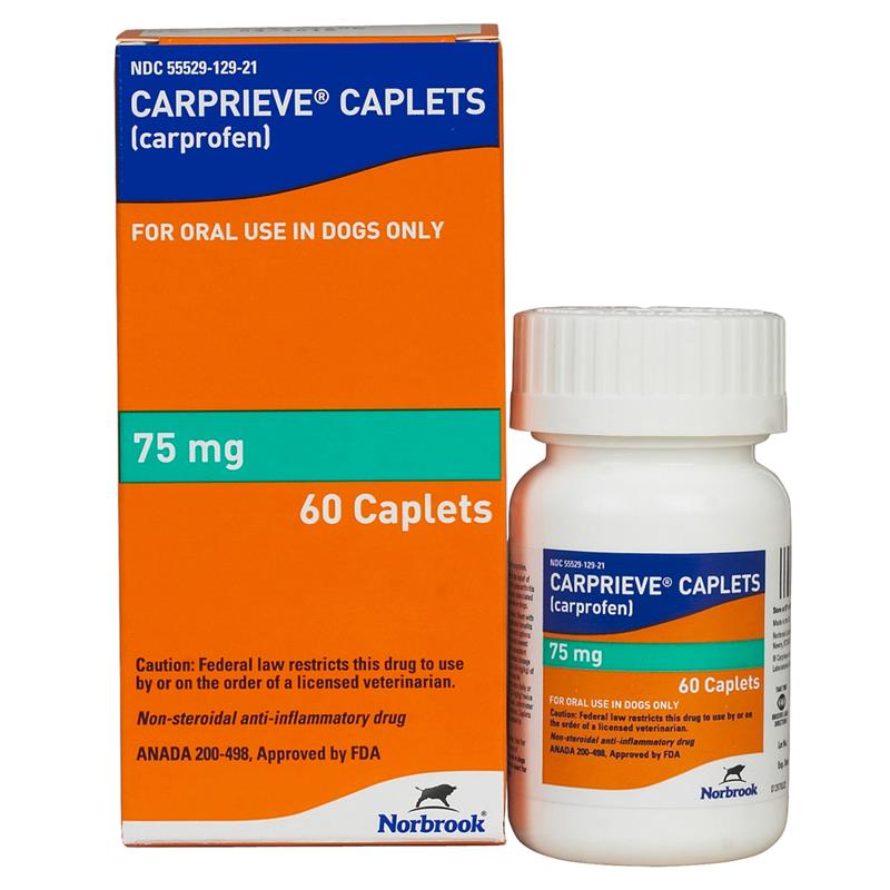 Carprieve (Carprofen) Caplets 75 mg 60 Ct.