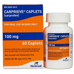 Carprieve (Carprofen) Caplets 100 mg 60 Ct.