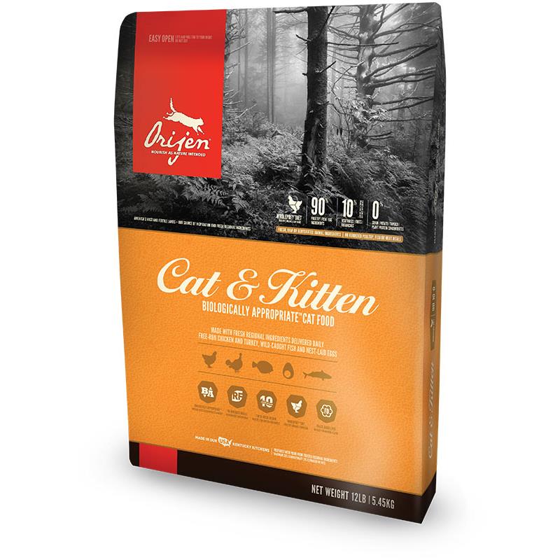 Orijen Cat & Kitten Dry Food, 12 lbs