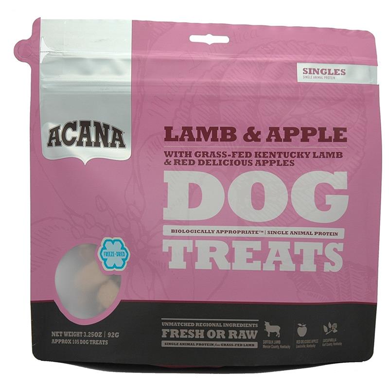 Acana Singles Lamb & Apple Freeze-Dried Dog Treats, 3.25 oz
