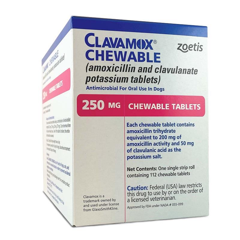 Clavamox Chewable Tablet, 250 mg