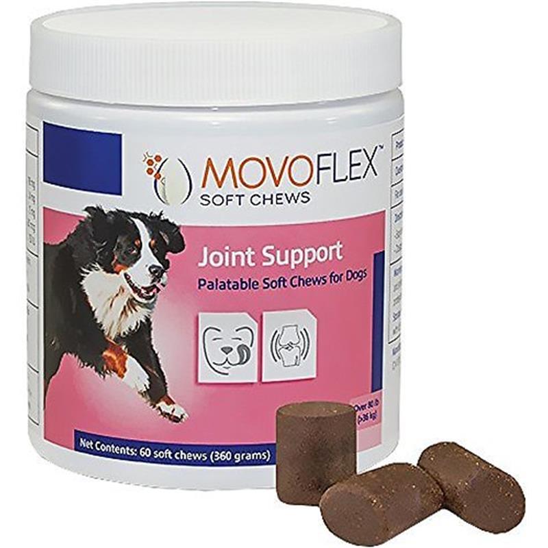 Movoflex Soft Chews Joint Support for Dogs, 60 Soft Chews, 360 grams for dogs over 80 lbs