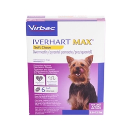 Iverhart Max Soft Chews 6.0-12 lbs Purple 6 Month Supply