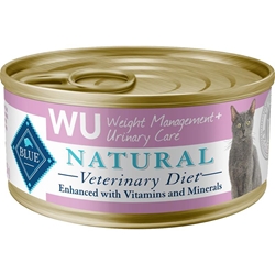 Blue Buffalo Natural Veterinary Diet W+U Weight Management + Urinary Care Cat Food (24 x 5.5 oz) Cans