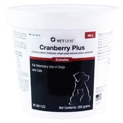VetOne Cranberry Plus Granules for Dogs and Cats, 300 g