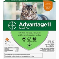 Advantage II for Cats 5-9 lbs Orange, 2 Month Supply