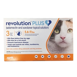 Revolution Plus for Cats 5.6-11 lbs Orange 3 Month Supply