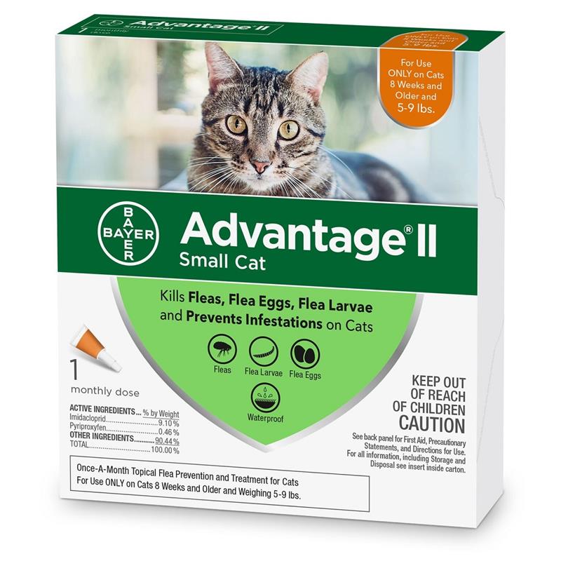 Advantage II for Cats 5-9 lbs Orange, 1 Month Supply