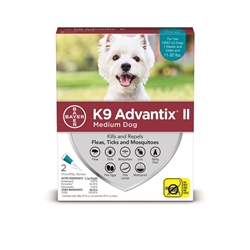 K9 Advantix II for Dogs 11 - 20 lbs Teal, 2 Month Supply
