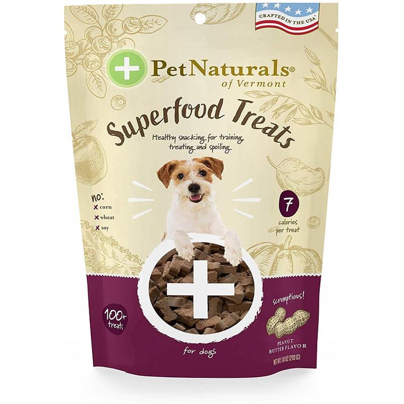 Pet Naturals Superfood Treats for Dogs, 100+ Treats (7.4 oz) Peanut Butter Recipe