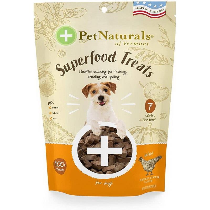 Pet Naturals Superfood Treats for Dogs, 100+ Treats (7.4 oz) Chicken Liver Recipe