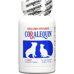 Cobalequin Supplement for Cats and Small Dogs (<22 lbs), 45 Chewable Tablets