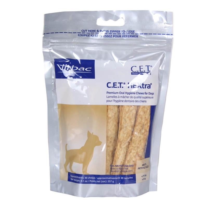 CET HEXtra Premium Chews with Chlorhexidine for Dogs, Petite, 30