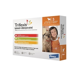 Trifexis for Dogs 10.1-20 lbs, 3 Month Supply Orange
