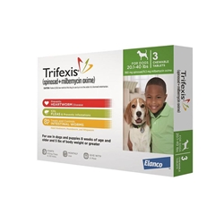 Trifexis for Dogs 20.1-40 lbs, 3 Month Supply Green