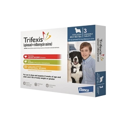 Trifexis for Dogs 40.1-60 lbs, 3 Month Supply Blue