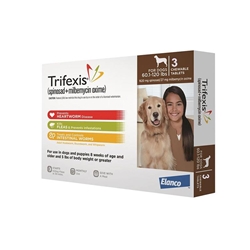 Trifexis for Dogs 60.1-120 lbs, 3 Month Supply Brown