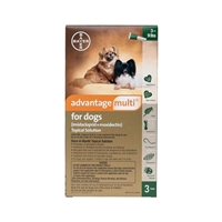 Advantage Multi for Dogs 3-9 lbs Green, 3 Month Supply