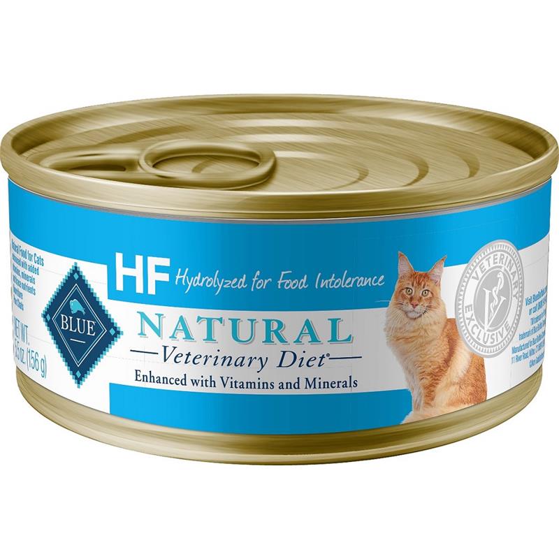 Blue Buffalo Natural Veterinary Diet HF Hydrolyzed for Food Intolerance Cat Food (24 x 5.5 oz) Cans