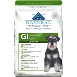 Blue Buffalo Natural Veterinary Diet GI Low Fat Gastrointestinal Support Dog Food 22 lbs