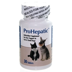 ProHepatic Liver Support Supplement for Cats & Small Dogs 30 Tablets