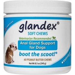 Glandex Anal Gland Support Peanut Butter Chews for Dogs, 60 Ct.