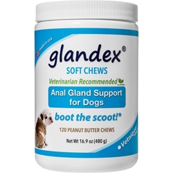 Glandex Anal Gland Support Peanut Butter Chews for Dogs, 120 Ct.
