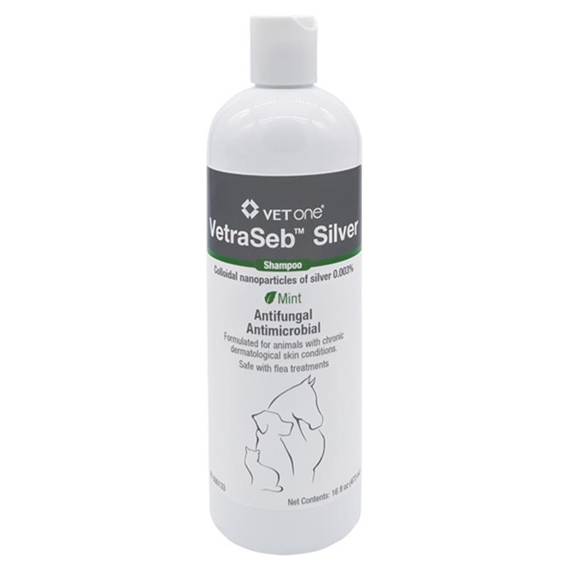 VetraSeb Silver Antifungal Antimicrobial Mint Shampoo, 16 oz