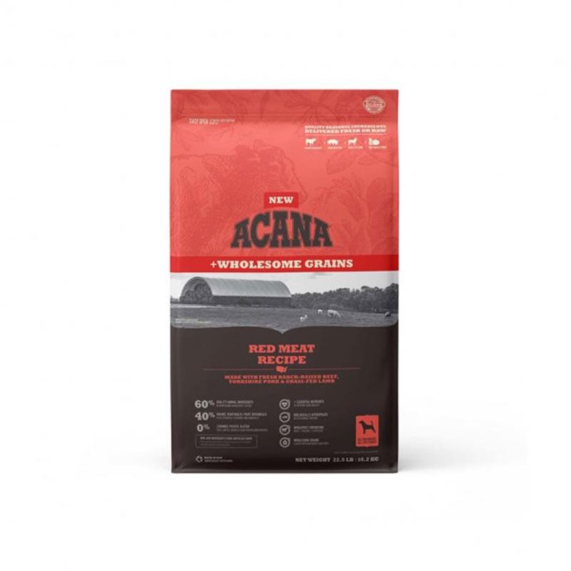 Acana Wholesome Grains Red Meat Dry Dog Food, 22.5 lbs