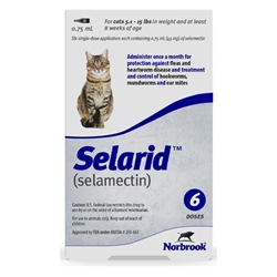 Selarid (selamectin) Topical for Cats 5.1-15 lbs, Blue (6 Month Supply)