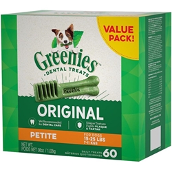 Greenies Dental Dog Treats, 36 oz Petite 15-25 lbs (60 ct)