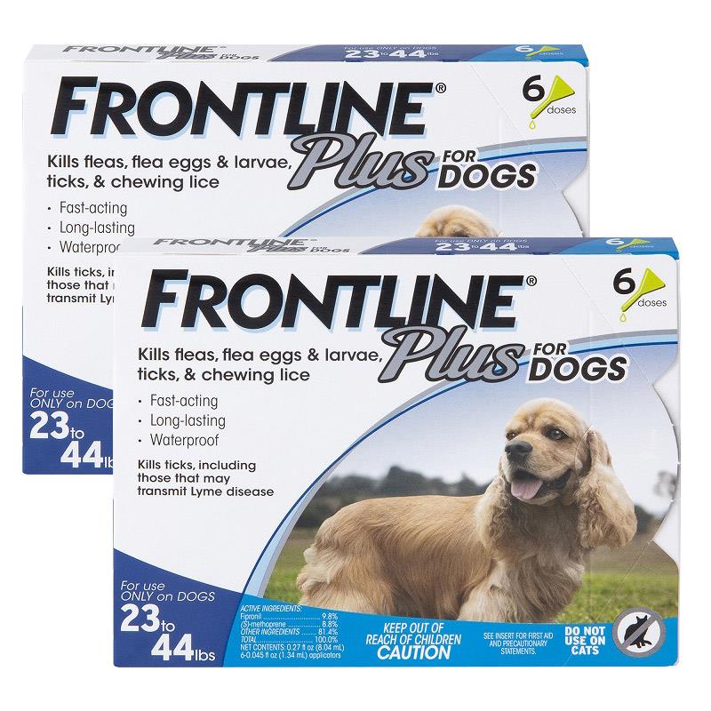 Frontline Plus for Dogs 23-44 lbs, Blue, 12 Pack