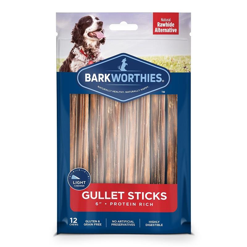 Barkworthies Beef Gullet Sticks 6'', 12 pack