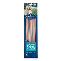 Barkworthies Odor Free Bully Sticks 12,Â 3 pack