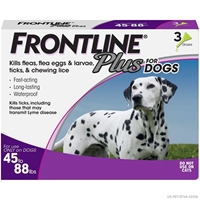 Frontline Plus for Dogs 45-88 lbs, Purple, 3 Pack